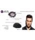 پوستیژ (کلاه گیس) مردانه موی صد در صد طبیعی انسان مشکی پر کلاغی متوسط Toupee WBM 2519 virgin human hair replacement for men