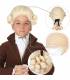 کلاه گیس (پوستیژ) سروتا تئاتری وکیل و قاضی بلوند Cerrota Judge Colonial Wig Man Braid Wave White Wig