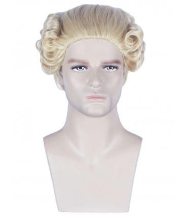 کلاه گیس (پوستیژ) آنجلایکوس تئاتری وکیل و قاضی سه حلقه بلوند تیره Angelaicos Unisex Colonial Wig Long Layered Wigs