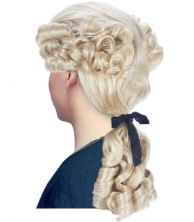 کلاه گیس (پوستیژ) آنجلایکوس تئاتری وکیل و قاضی سه حلقه بلوند تیره Angelaicos Unisex Colonial Wig Long Layered Wigs