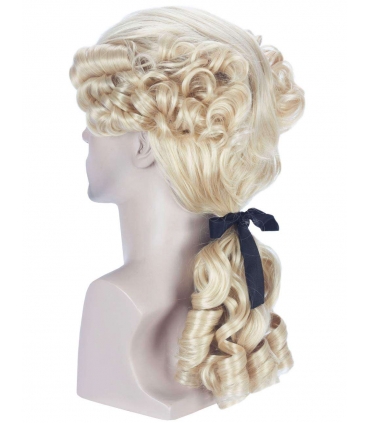 کلاه گیس (پوستیژ) آنجلایکوس تئاتری وکیل و قاضی سه حلقه بلوند تیره Angelaicos Unisex Colonial Wig Long Layered Wigs