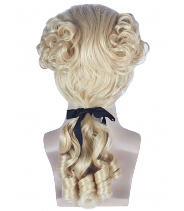 کلاه گیس (پوستیژ) آنجلایکوس تئاتری وکیل و قاضی سه حلقه بلوند تیره Angelaicos Unisex Colonial Wig Long Layered Wigs