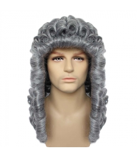 کلاه گیس (پوستیژ) جونگ تینگ تئاتری وکیل و قاضی JoneTing Judge Wig for Lawyer Cosplay Costume Grey Wigs for Men
