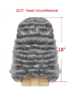 کلاه گیس (پوستیژ) جونگ تینگ تئاتری وکیل و قاضی JoneTing Judge Wig for Lawyer Cosplay Costume Grey Wigs for Men