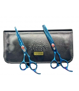 ست دو عددی قیچی آرایشگری جگوار کات و کوتاهی/پیتاژ Jaguar XY-603B Barbery Scissors