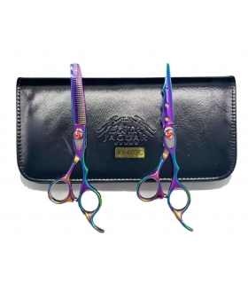 ست دو عددی قیچی آرایشگری جگوار کات و کوتاهی/پیتاژ Jaguar XY-603C Barbery Scissors