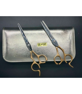 ست دو عددی قیچی آرایشگری جگوار کات و کوتاهی/پیتاژ Jaguar LF-604G Barbery Scissors