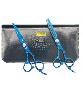 ست دو عددی قیچی آرایشگری جگوار کات و کوتاهی/پیتاژ Jaguar LF-606B Barbery Scissors