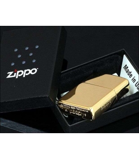 فندک زیپو روکش طلای 23 عیار ساخت آمریکا به سفارش ژاپن تولید محدود Zippo Armor Case Side Logo 23K Gold