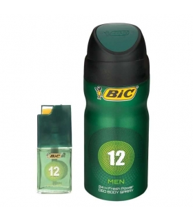 ست عطر و اسپری مردانه بیک شماره 12 Bic No.12 Spray For Men 150ml with Bic Parfum 7 ml