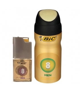ست عطر و اسپری مردانه بیک شماره 8 Bic No.8 Spray For Men 150ml with Bic Parfum 7 ml