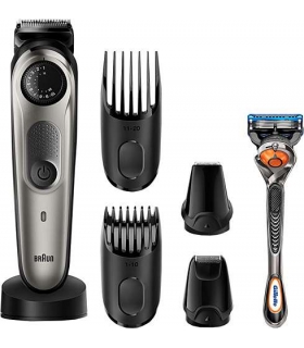 ماشین اصلاح سر و صورت براون به همراه خودتراش ژیلت Braun BT 7040 Beard Trimmer & Hair Clipper