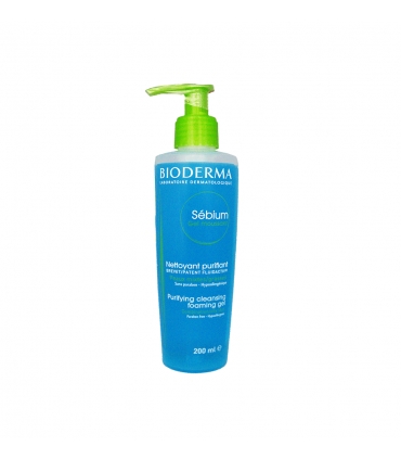 ژل شستشو صورت بایودرما (بیودرما) سبیوم موسانت Bioderma Sebium Gel Moussant Purifying Cleansing Foaming Gel