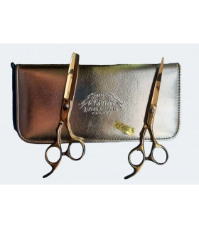 ست دو عددی قیچی آرایشگری جگوار کات و کوتاهی/ پیتاژ 6 اینچ JAGUAR XY-604G