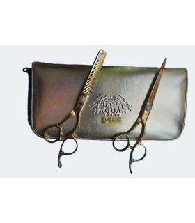 ست دو عددی قیچی آرایشگری جگوار کات و کوتاهی/ پیتاژ 6 اینچ JAGUAR CHB-60G