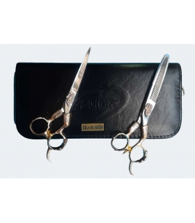 ست دو عددی قیچی آرایشگری جگوار کات و کوتاهی/ پیتاژ 6 اینچ JAGUAR CBJ-60/630W