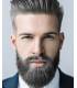 ریش و سبیل مصنوعی یونا با تارهای موی طبیعی انسان رنگ مشکی با ده درصد تار موی سفید UONA NATURAL BEARD AND MUSTACHE