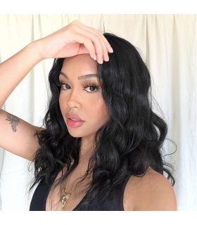 کلاه گیس (پوستیژ) زنانه مشکی موج دار متوسط Wavy Curly Full Wig