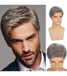 کلاه گیس (پوستیژ) مردانه کوتاه جوگندمی Grey Short Wig