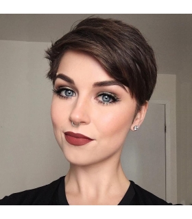 کلاه گیس (پوستیژ) زنانه کوتاه پیکسی قهوه ای Short Pixie Wig