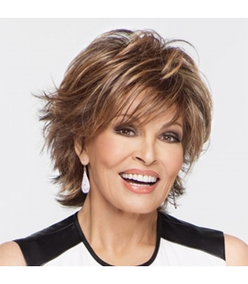 کلاه گیس (پوستیژ) زنانه کوتاه پیکسی قهوه ای هایلایت بلوند چتری دار Dark Brown Mixed Wig