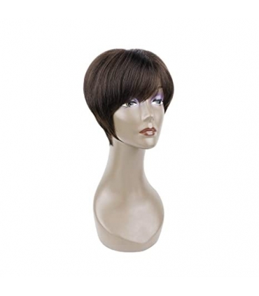 کلاه گیس (پوستیژ) زنانه کوتاه پیکسی قهوه ای بلوطی Brown Pixie Wig