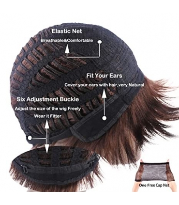 کلاه گیس (پوستیژ) زنانه کوتاه پیکسی قهوه ای بلوطی Brown Pixie Wig