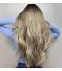 کلاه گیس (پوستیژ) زنانه بلند اش خاکستری آمبره حالت دار چتری دار Ombre Dark Ash Wigs