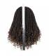 کلاه گیس (پوستیژ) زنانه بلند بافت آفریقایی مشکی قهوه ای آمبره هدبند دار Black Brown Wig