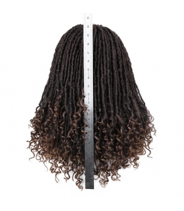 کلاه گیس (پوستیژ) زنانه بلند بافت آفریقایی مشکی قهوه ای آمبره هدبند دار Black Brown Wig