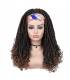 کلاه گیس (پوستیژ) زنانه بلند بافت آفریقایی مشکی قهوه ای آمبره هدبند دار Black Brown Wig