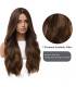 کلاه گیس (پوستیژ) زنانه بلند آمبره قهوه ای حالت دار فرق وسط Long Ombre Brown Wig