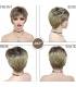 کلاه گیس (پوستیژ) زنانه پیکسی کوتاه آمبره بلوند چتری دار Ombre Blonde Wig