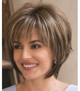 کلاه گیس (پوستیژ) زنانه کوتاه پیکسی هایلایت دار چتری Mixed Blonde Wigs