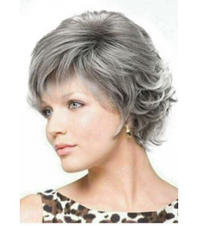 کلاه گیس (پوستیژ) زنانه کوتاه حالت دار جلو چتری جو گندمی Wigs Gray