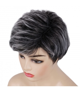 کلاه گیس (پوستیژ) زنانه کوتاه پیکسی چتری دار جوگندمی Wigs Wave Pixie