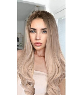 کلاه گیس (پوستیژ) زنانه بلند حالت دار آمبره قهوه ای به بلوند Ombre Wig Brown