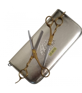 ست دو عددی قیچی آرایشگری جگوار کات و کوتاهی/پیتاژ چپ دست Jaguar LF-601G Barbery Scissors