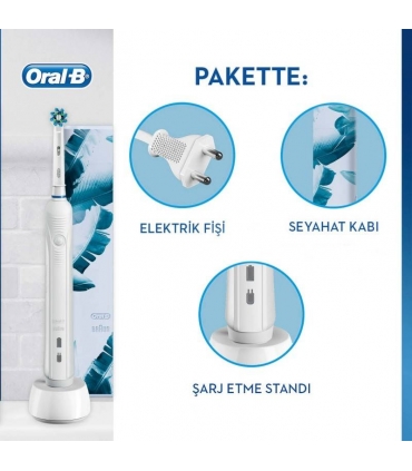 مسواک برقی اورال بی  پرو 1وایت ادیشن Oral-B Pro 750 WHITE EDITION Electric Toothbrush