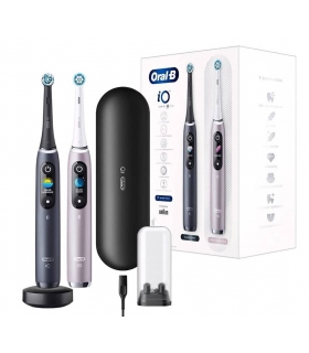 ست دو عددی مسواک برقی اورال بی سری 9 دئو مشکی و رزگلد Oral-B IO9 duo black /rose Electric Toothbrush