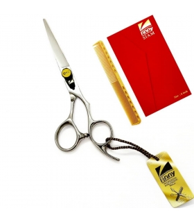 قیچی آرایشگری کرتزر فینی کات و کوتاهی 6 اینچ پیچ تنظیمی زرد Kretzer Hair Finny SIMA FCY3-60