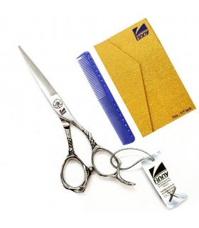 قیچی آرایشگری کرتزر فینی کات و کوتاهی 5/5 اینچ تک دسته پهن طرحدار Kretzer Hair Finny SIMA FCM1-550