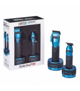 ست دو عددی ماشین اصلاح سر و صورت بابیلیس پرو لیمتد ادیشن بوست آبی BaBylissPRO Blue FX Bosst Limited Edition Clipper & Trimmer