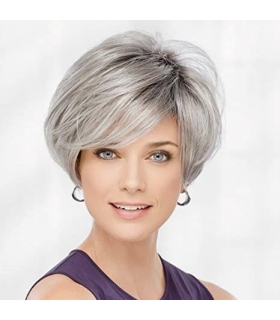 کلاه گیس (پوستیژ) زنانه کوتاه پیکسی آمبره جو گندمی Grey Wig Short Pixie