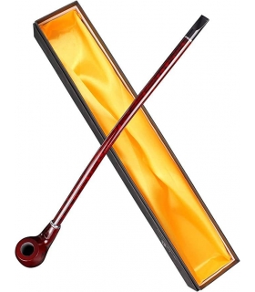 پیپ هیساگتک  چرچ واردن چوب گلابی ساقه بلند Hysagtek Long Churchwarden Tobacco Pipe Wooden Long Stem Smoking Pipe