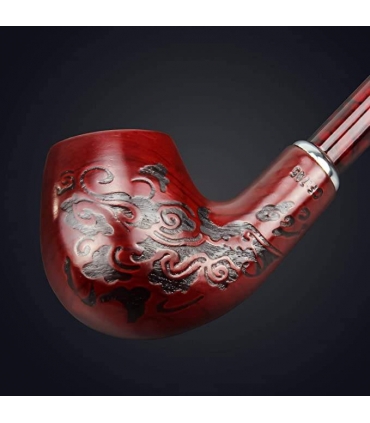 پیپ هیساگتک  چرچ واردن چوب گلابی ساقه بلند Hysagtek Long Churchwarden Tobacco Pipe Wooden Long Stem Smoking Pipe