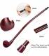 پیپ هیساگتک  چرچ واردن چوب گلابی ساقه بلند Hysagtek Long Churchwarden Tobacco Pipe Wooden Long Stem Smoking Pipe