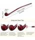 پیپ هیساگتک  چرچ واردن چوب گلابی ساقه بلند Hysagtek Long Churchwarden Tobacco Pipe Wooden Long Stem Smoking Pipe