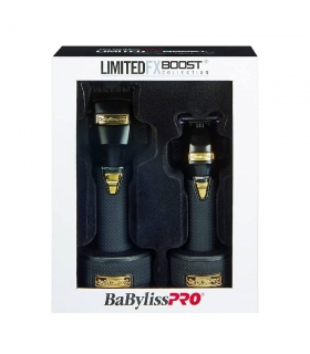 ست دو عددی ماشین اصلاح سر و صورت بابیلیس پرو بوست پلاس مشکی BaByliss PRO Black FX Boost+ Clipper Trimmer Set (FXHOLPKCTB-B)
