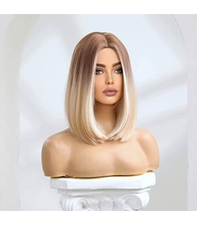 کلاه گیس (پوستیژ) زنانه  مصری باب آمبره قهوه ای بلوند Blonde Bob